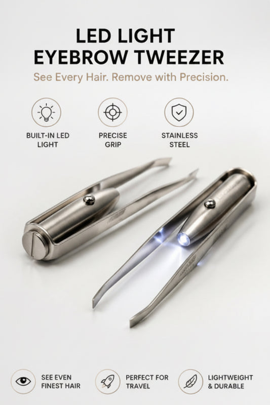 LED Light Eyebrow Tweezer – Precision Stainless Steel