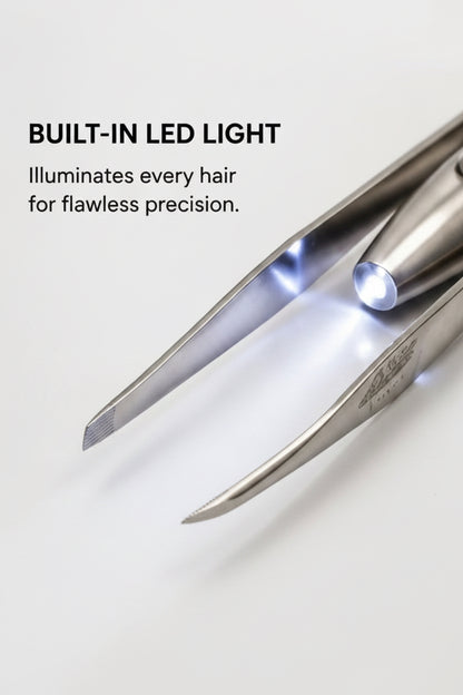 LED Light Eyebrow Tweezer – Precision Stainless Steel