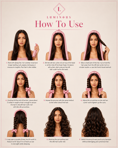 Heatless Curl Rod Set – Overnight Hair Curlers