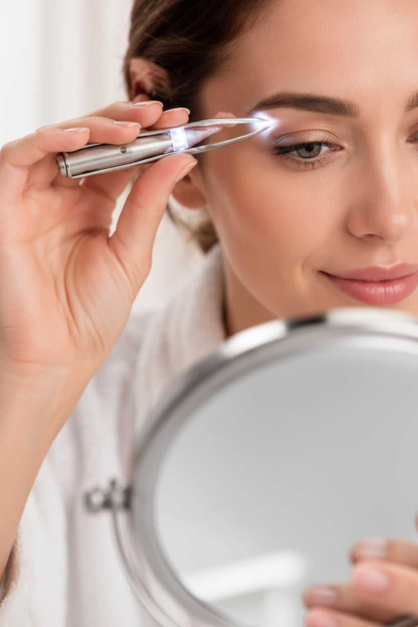 LED Light Eyebrow Tweezer – Precision Stainless Steel