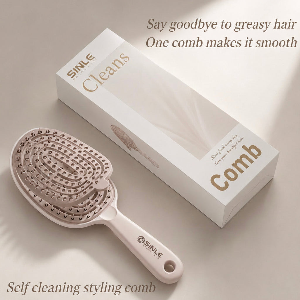 Self-Cleaning Detangler Hairbrush