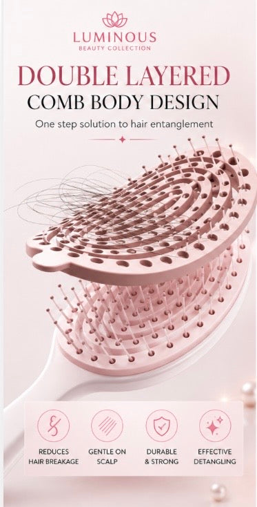 Self-Cleaning Detangler Hairbrush